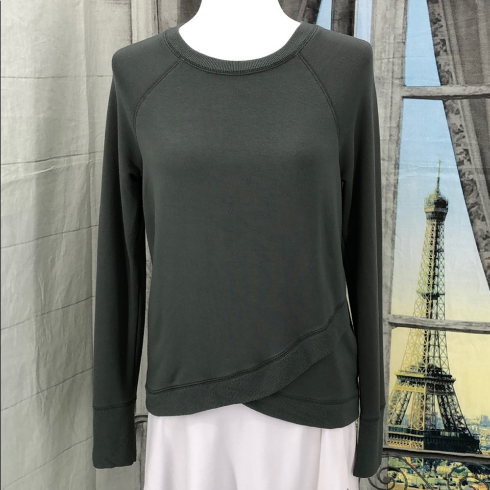 Athleta Criss Cross Wrap Front Sweatshirt Size XS